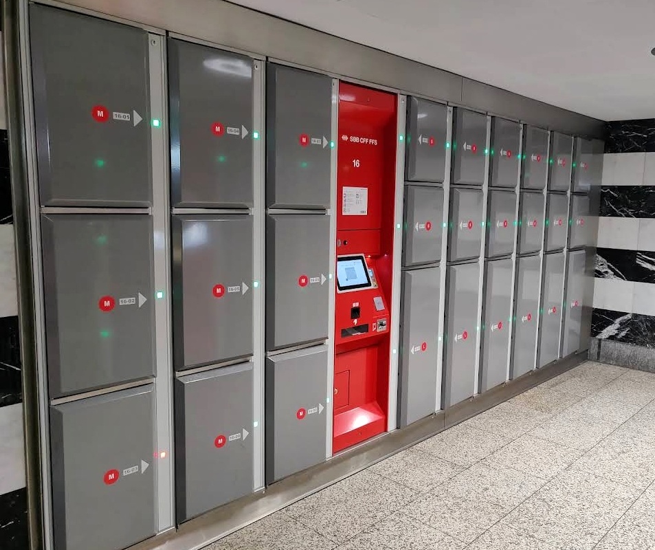 Lockers in the train stations