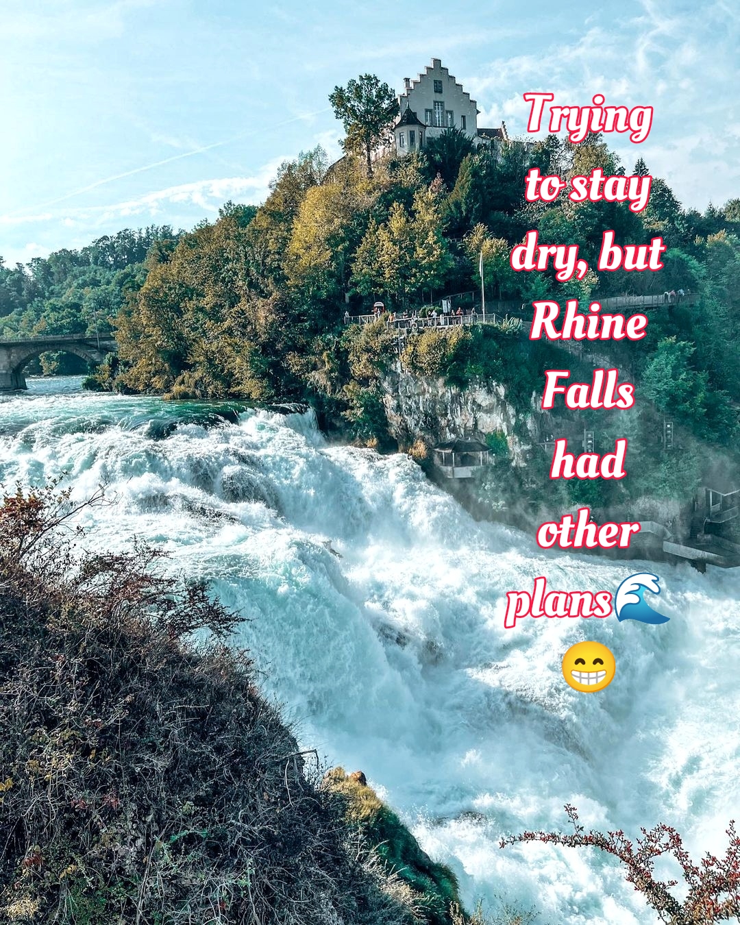 Funny Rhine Falls captions