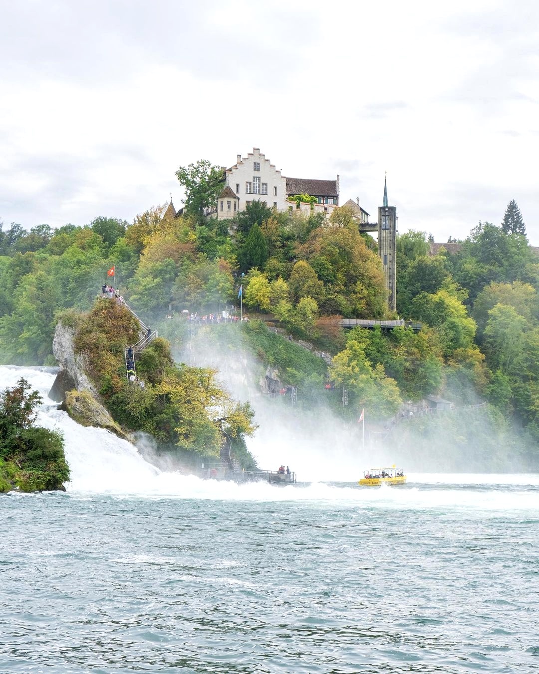 Rhine Falls captions with friends