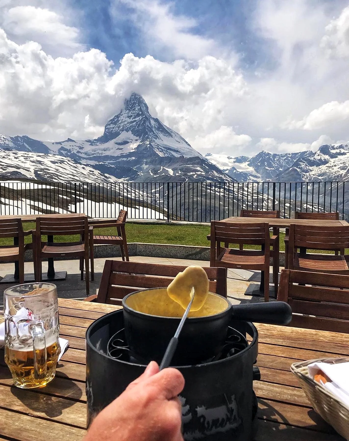 Swiss fondue captions